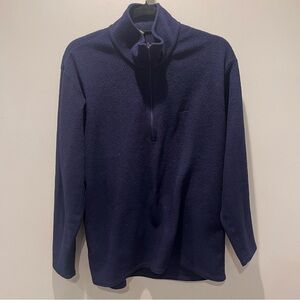 Patagonia Capilene Sweater Mens Sz L Navy Blue Fleece 1/4 Zipper Vintage